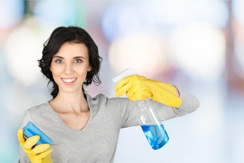 Vacuuming a mattress during cleaning service