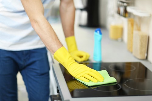 Inspection and pre-treatment during rug cleaning in Leytonstone