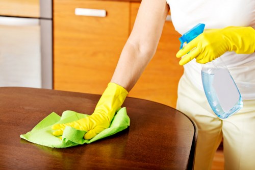 Waste water and cleaning materials handled responsibly after service